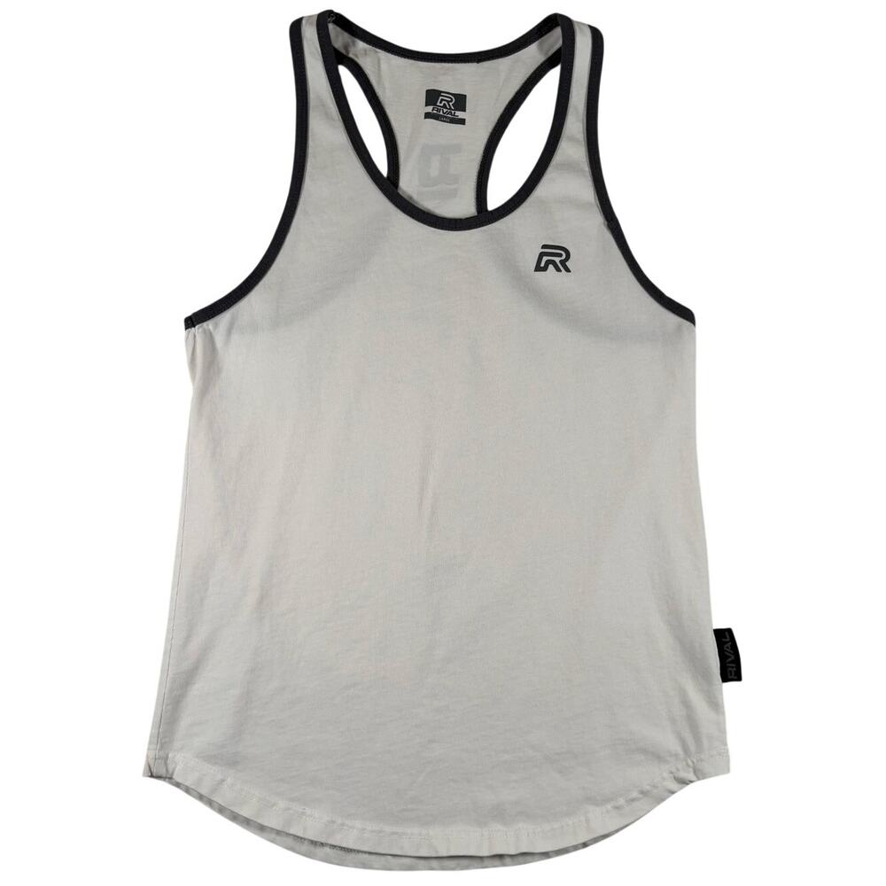 *NWOT* Rival Fitness Men’s Stringer Tank - White/Gray - Large